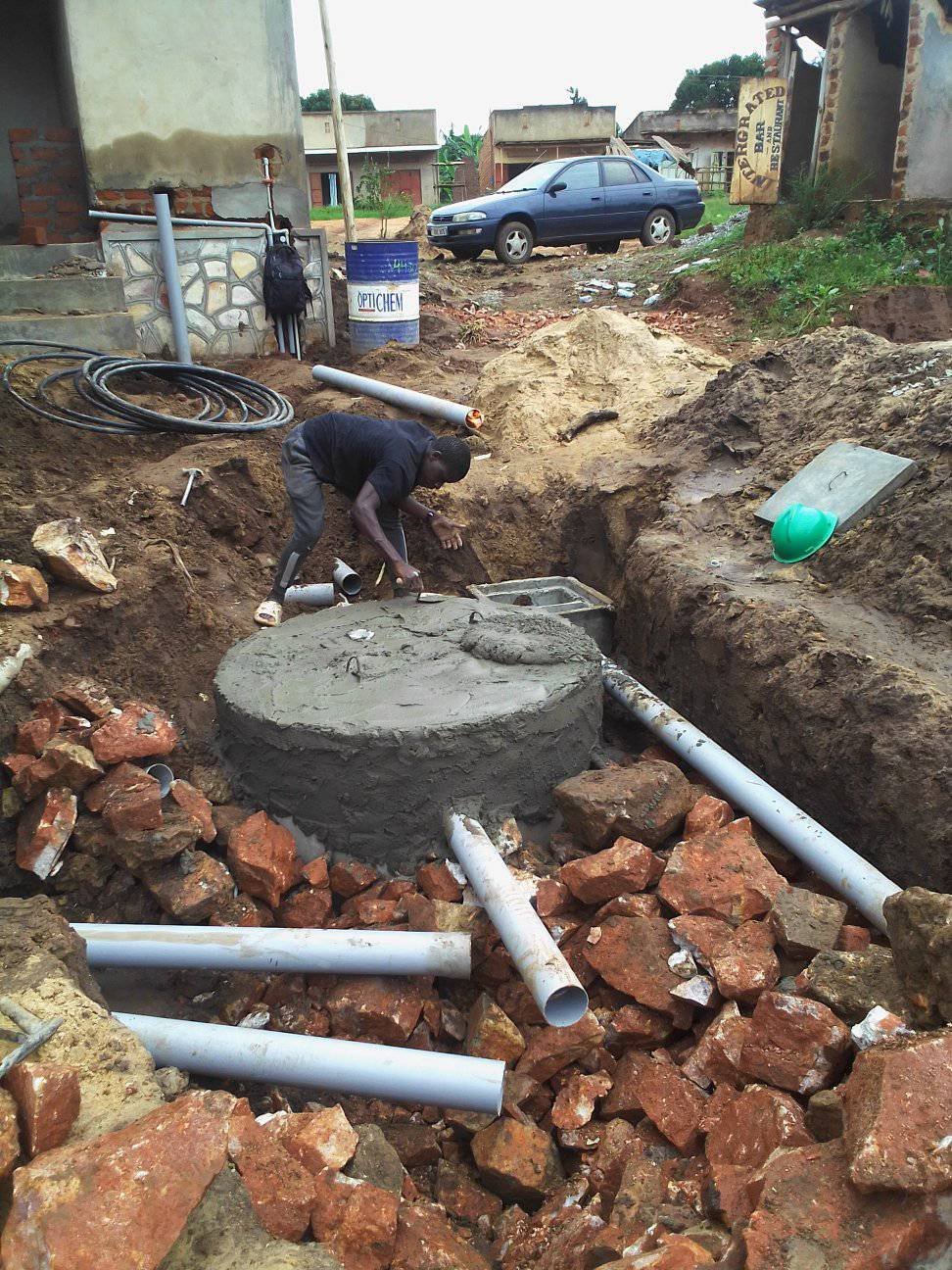 Biodigester Masters sanitation project photograph